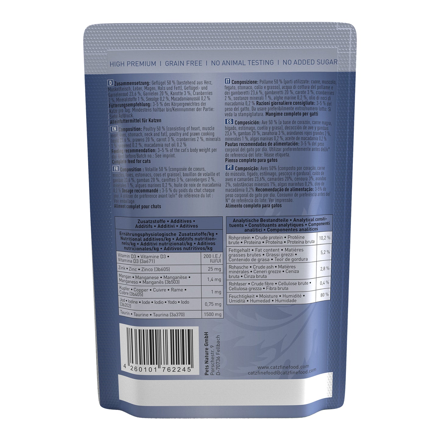 catz finefood CLASSIC No.17 – poultry & prawns (85g x 16)