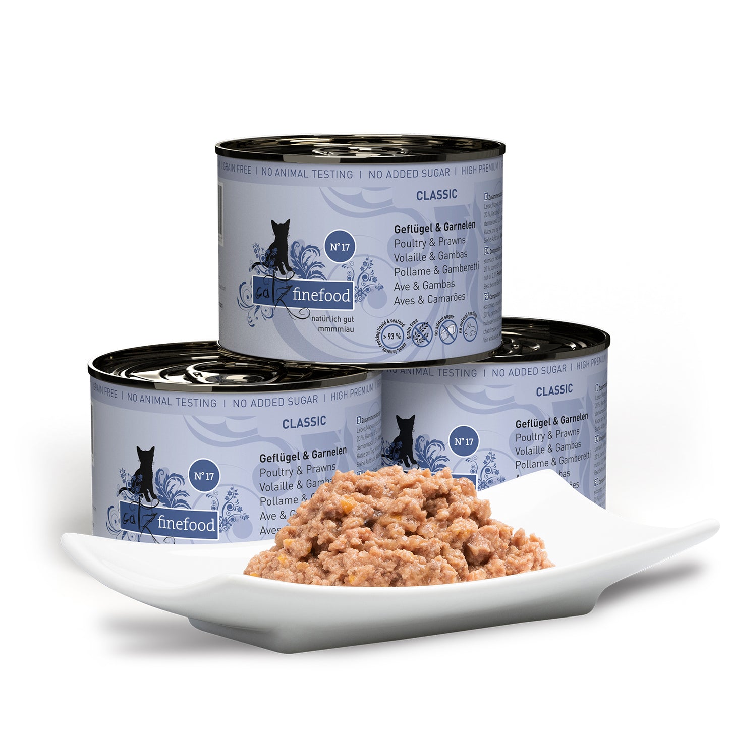 catz finefood CLASSIC No.17 – poultry & prawns (200g x 6)