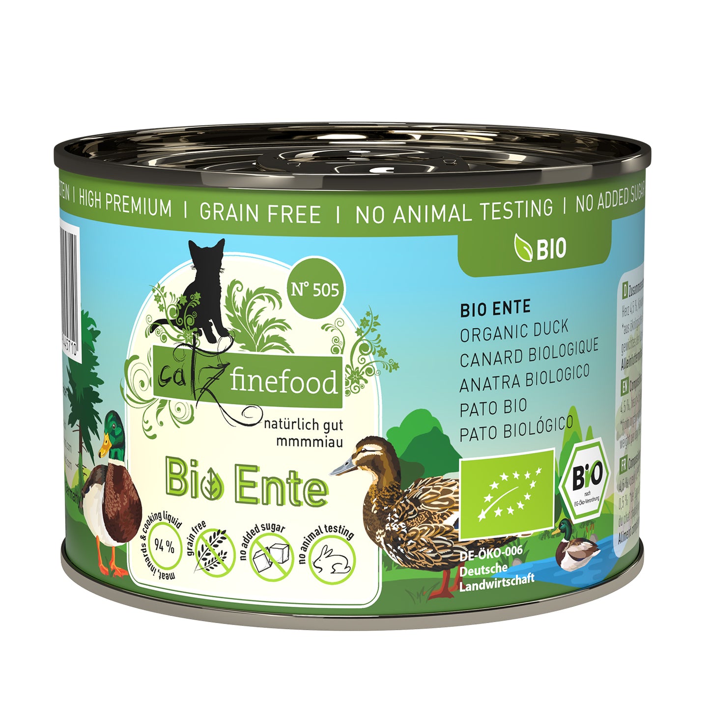 catz finefood BIO No. 505 – organic duck (200g x 6)