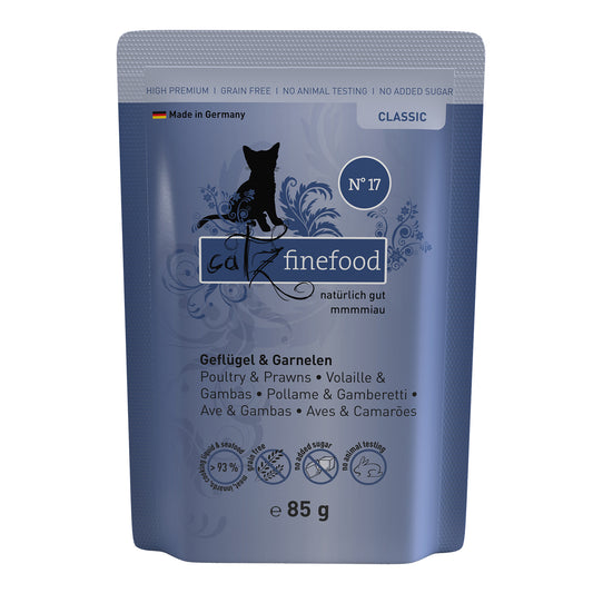 catz finefood CLASSIC No.17 – poultry & prawns (85g x 16)