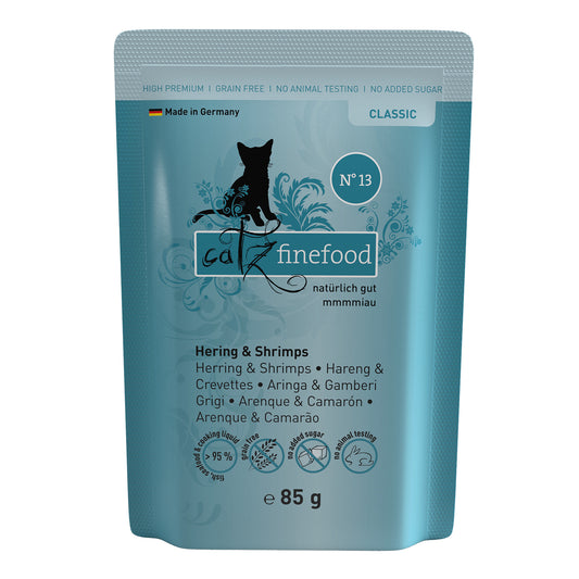 catz finefood CLASSIC No.13 – herring & shrimp (85g x 16)