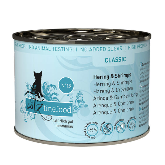 catz finefood CLASSIC No.13 – herring & shrimp (200g x 6)