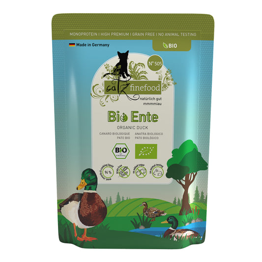 catz finefood BIO No. 505 – organic duck (85g x 12)