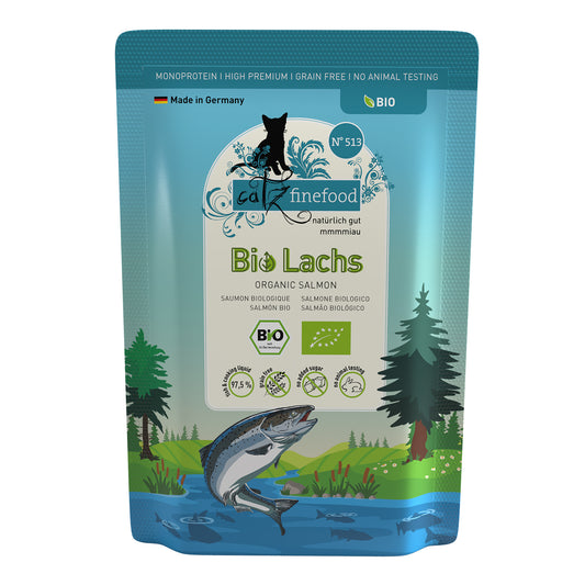 catz finefood BIO No. 513 – organic salmon (85g x 12)