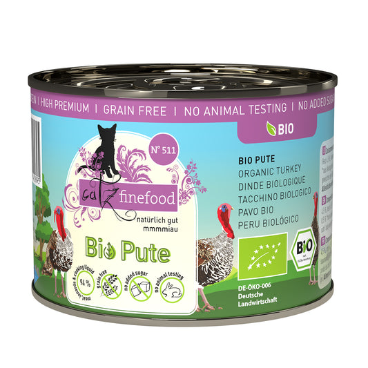 catz finefood BIO No. 511 – organic turkey (200g x 6)