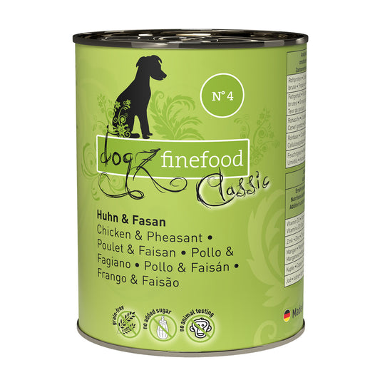 dogz finefood Classic No.4 chicken & pheasant (400g x 6)