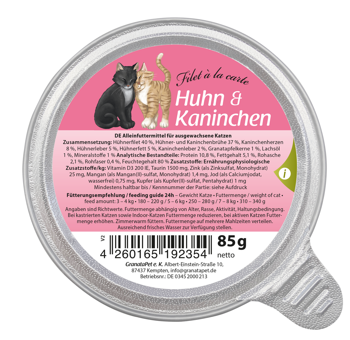 GranataPet Cat - wet food Filet á la carte